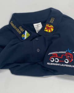 Poloshirt, bestickt für die Feuerwehr in Laufenburg (Baden)