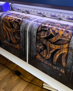 Digitaldruckfolie Vikingerzeit für einen Wikingerkeller in Rheinfelden Schweiz